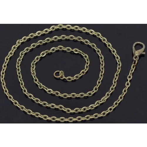 100pcs/lot 3*2mm Antique Bronze Plated Cable Chains Link 70cm jewelry findings necklace cord chain