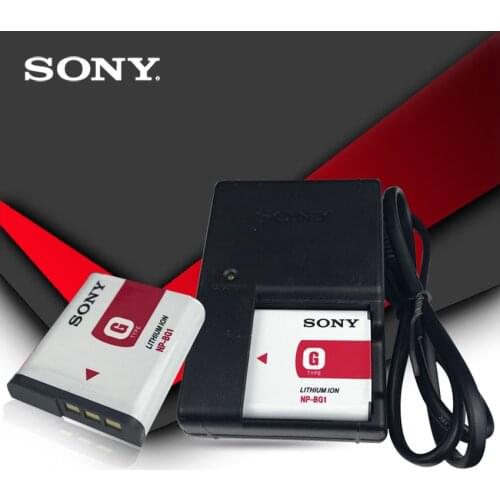 2pc/lot Sony Original NP-BG1 NP BG1 NPBG1 FG1 DSC W120 W125 W130 W150 W170 W200 W210 W220 W230 W290 T20 T100 HX30 + Charger