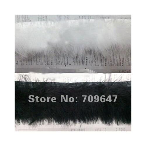 2yard/Lot Height 8cm Soft Marabou Feather Trim Marabou Feather Fringe Black/White Color Available,feathers decoration