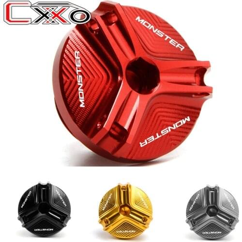For Ducati MONSTER 696 697 795 796 797 821 1200 1200S 1100 EVO Motorcycle Aluminum Engine Plug Cover Oil Filler Cap screws