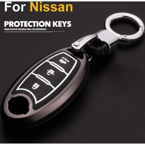 Zinc alloy+Luminous Car Remote Key Case Cover For Nissan Qashqai J11 Skyline Juke Alissa X-Trail T32 Murano Note Almera Keyless