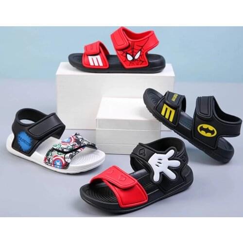 Disney World Children Sandals Superhero Marvel Cool Kids Shoes High Quality Summer Beach Girls Boys Sandals Sneakers