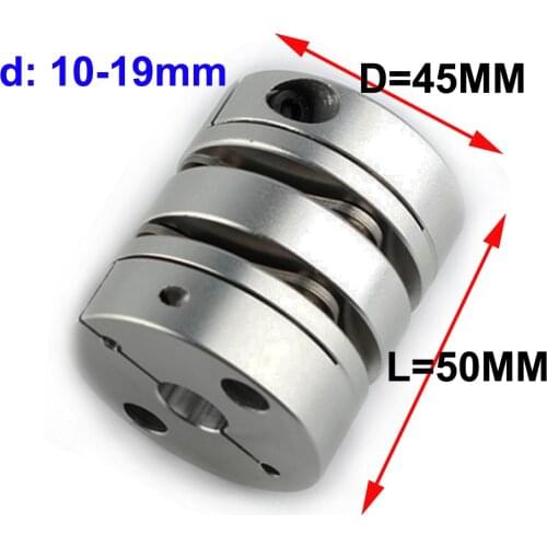 Dia. 45mm Double Diaphragm Coupling Elastic Connector Encoder Computer 8mm, 10mm, 12mm, 14mm, 15mm, 17mm, 19mm, 20mm
