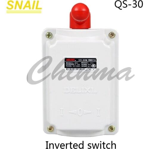 For CNC reverse switch.Delixi.water proof type.QS-30 380v 220v three phase.single phase.motor reverse polarity switch