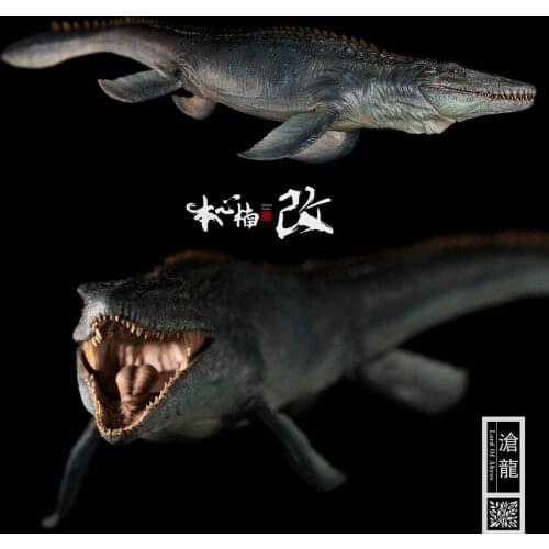 Nanmu Studio 1/35 Mosasaurus Figure Lord of Abyss Prehistoric Animal Dinosaurus Toy Collector Model Toys Movable Mouth