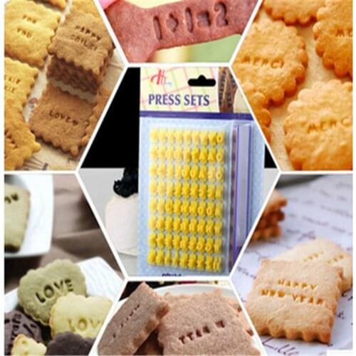 DIY Cake Decorating Mold Braking Cutter Free Mash Mold Cookies Biscuit Number Letter Stamp Embosser Fondant Mold Braking Cutter