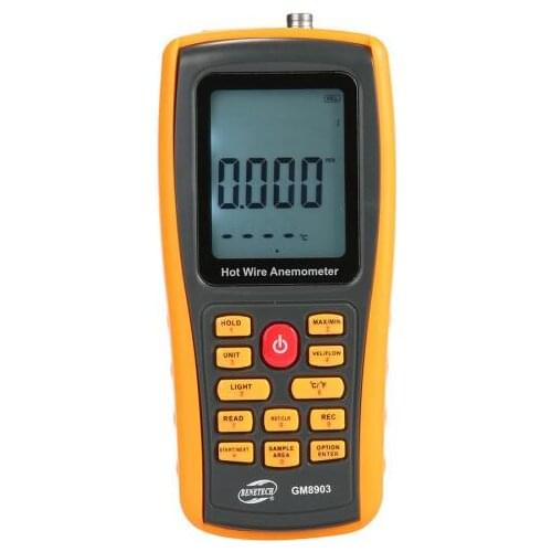 GM8903 2.6 inch LCD Screen Digital Handheld Hot Wire Wind Speed Wind Temperature Anemometer