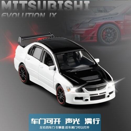 2020 boys toy 1/32 Mitsubishi EVO 9 IX Sports Cars Toy Alloy Die Cast Metal Casting Sound Light Model Toys Car For Collection