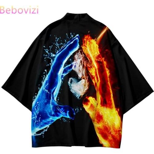 2021 3D Vivid Color Japanese Cartoon Beach Kimono Streetwear Men Women Cardigan Cosplay Haori Yukata Harajuku Tops Robe Clothes