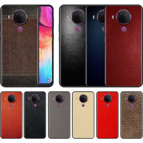 Leather Pattern Case for Nokia 7.2 3.4 5.4 5.3 2.3 2.4 2.2 8.3 G10 G20 X10 Protective Shell Black Ultrathin Soft Phone Cover