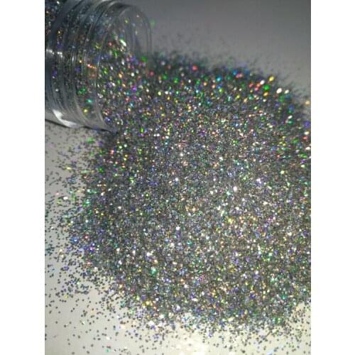 Nail 1 Jar 5g Laser Holographic Glitter Silvery Shiny Laser Powdere Nail Glitter Powder for Gel Nail Art Chrome Pigment 701