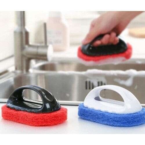 Multifunctional Sponge Brush Eco-friendly Anti-scratch Plastic Kitchen Cleaning Sponge Brush for Home Cleaning Tools Accessories