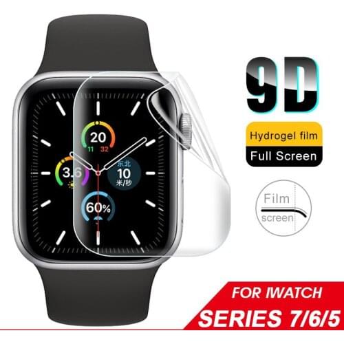 HD Soft Screen Protector for Apple iWatch 6 44mm 40mm Watch Hydraulic Film for iWatch 6 5 Explosion Protection Not Glass