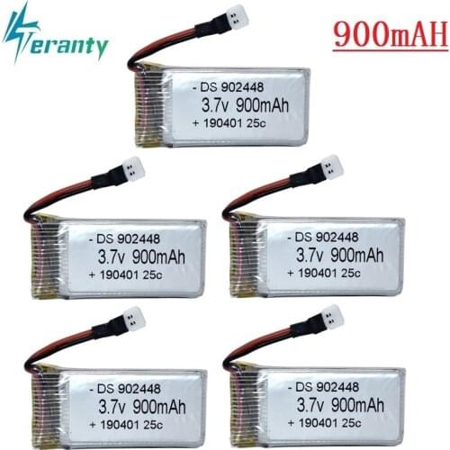 Upgrade 900mah 3.7v lipo Battery for Syma X5 X5c X5s X5sw X5sc V931 H5c Mjx X708W RC Quadcopter Spare Parts Drone Battery 5pcs