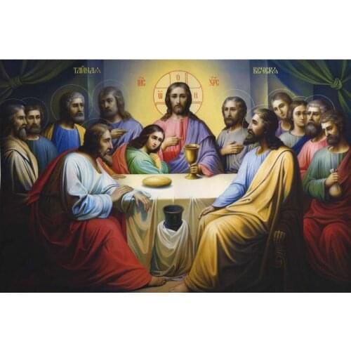 Jesus The Last Supper Poster Silk Fabric Print Poster Print Cloth Fabric Wall Poster Custom Satin Poster