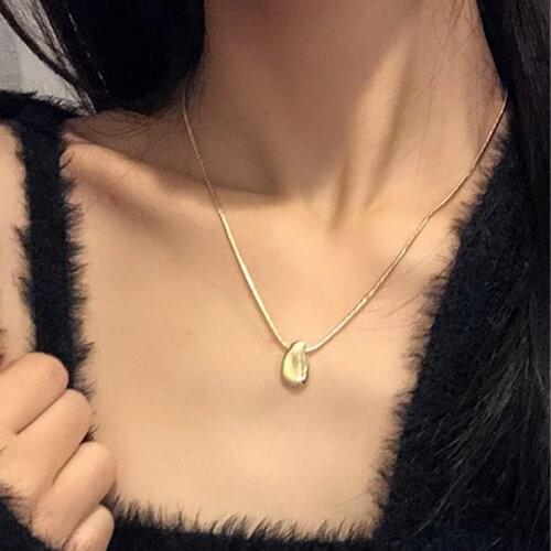 Waterdrop Irregular Necklaces Wave Shape Gold Necklaces for Women Minimalist Abstract Necklace Jewelry