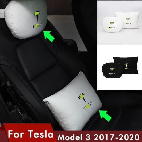 2020 New Car Seat Headrest Breathable Neck Pillow Head Support Neck Travel Pillow Compatible for Tesla Model 3 accessories Model