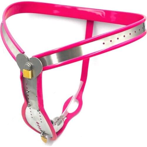 Pink Heart-shaped Male Chastity Belt with Anal Beads Stainless Steel Chastity Device Penis Cage Catheter Cbt Sex Toys for Men