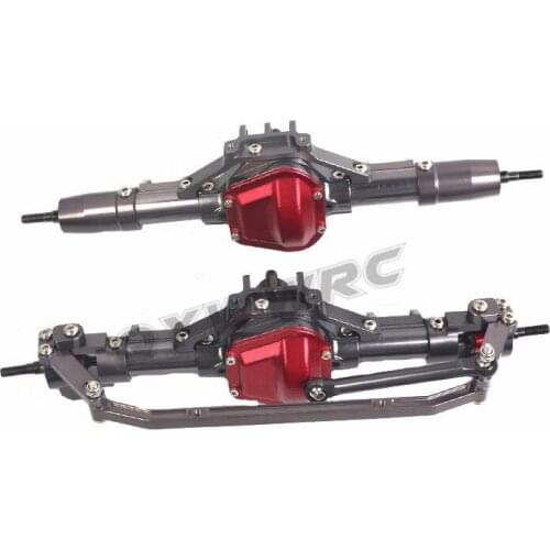 RC Front And Rear Axle Alloy Straight Axle For 1/10 RC Crawler Car Axial SCX10 90046 90047 Upgrade Parts Free shipping