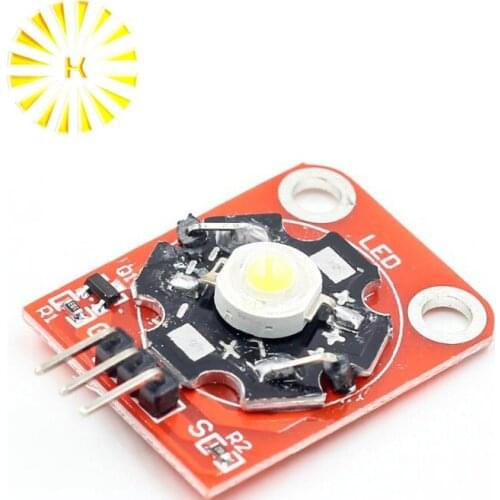 3W High Power LED Module with PCB Chassis for Arduino STM32 AVR Connector