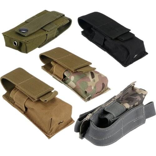 Outdoor Hunting Portable M5 Flashlight Pouch Tactical Combat Molle Electronic Torch Waist EDC Bag Flashlight Holster Accessories