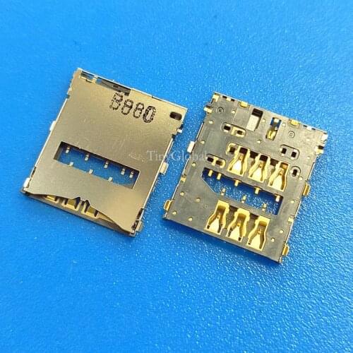 2pcs/lot Coopart New SIM Card Reader Socket Slot Tray Holder Connector for Sony Xperia Z L36h C6603 C6602