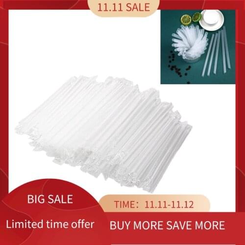 300Pcs Smoothie Jumbo Straw Clear Plastic Drinking Straws for Milkshake Bubble Tea Jumbo Straws Fruit Shakes