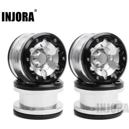 4Pcs 2.2 Inch Metal Beadlock Wheel Rim / Hub for 1/10 RC Rock Crawler Axial SCX10 RR10 90053 AX10 Wraith 90056 90045 YETI 90026