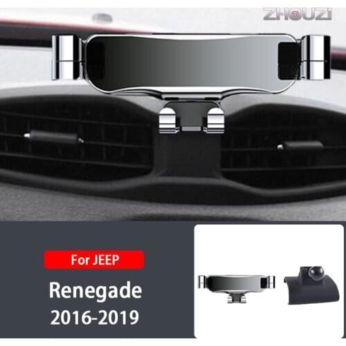 Car Mobile Phone Holder Air Vent Clip GPS Stand Gravity Navigation Bracket For Jeep Renegade 2016 2017 2018 2019 Car Accessories
