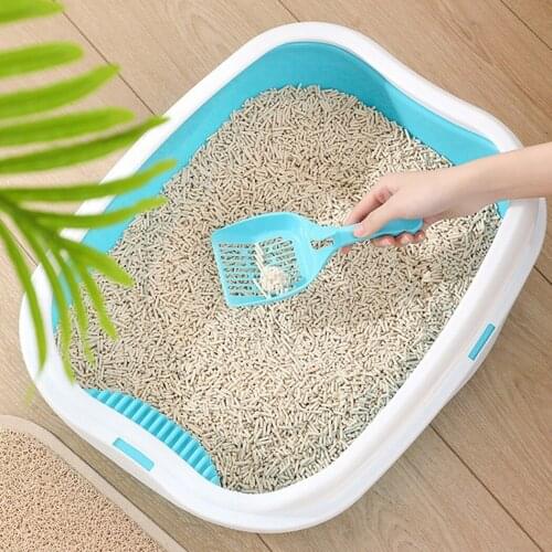 Large Space Cat Litter Box Plastic Kitten Potty Box Pet Litter Pan With Cat Litter Shovel Pet Dog Cat Train Toilet Pet Product