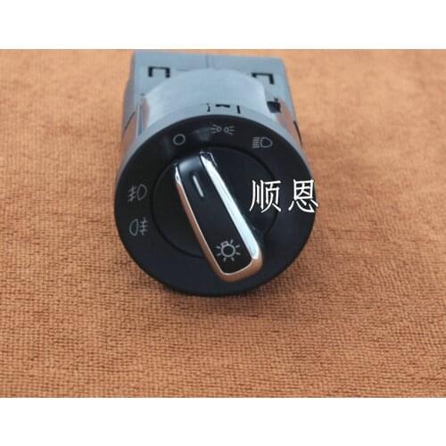 For POLO2002-2017 Headlight adjustment switch Fog light switch Chromium plating