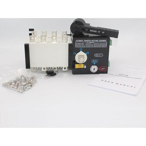 Isolated type dual power switch PC class 4P ATS 100A siwo type 3 phase 4 wire dual power automatic transfer switch