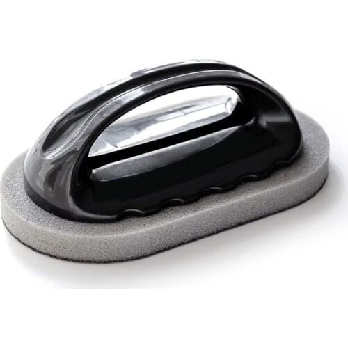 Emery Sponge Kitchen Pot Brush Sink Scrubber Cleaning Sponge with Handle Scouring Pads for Rust Stone Pan