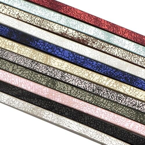 3-5mm Crack Synthetic Leather Trim Ribbon Handmade Beading Bracelet Jewelry Making Thread Rope Trim Cord,1Yc19545