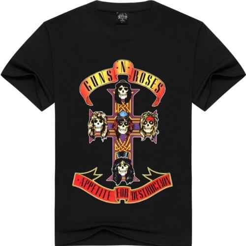 Guns n' roses Men/Women t shirt Fashion guns n roses Tshirts Summer Tops Tees GnR Rock T-shirt Men loose t-shirts Plus Size