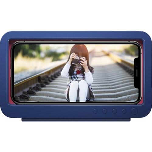 Wall Mountable Shower Phone Holder Bathroom Mobile Phone Waterproof Case Upgrade 90 Rotatable Punch Free Bathroom Phone Rack