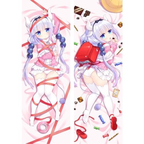 Newly Design Coscase Miss Kobayashis Dragon Japanese Anime Maid Kanna Kamui Tohru Dakimakura Pillow Cover Case Hugging Body