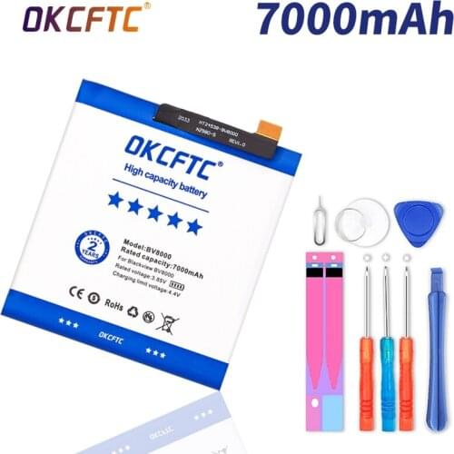 OKCFTC 7000mAh Original Bv8000 Battery For Blackview BV8000 BV 8000 Pro V636468P Phone Latest Production Battery+Home Delivery