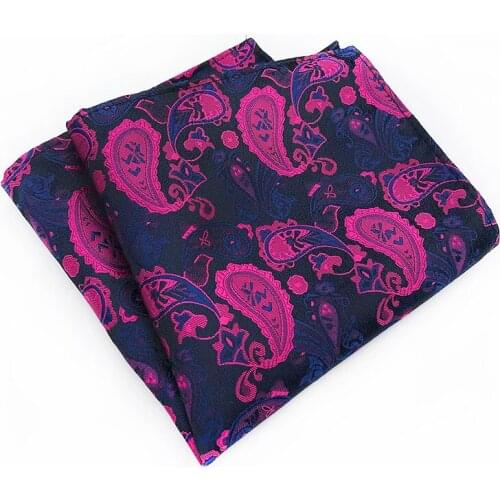 Polyester Material Mens Suit Pocket Towel Fashion Suit Handkerchief Paisley Embroidery Personality Tie Matching Square Towel