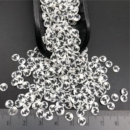 50g Halloween Black Cat Polymer Clay Sprinkle For Kids Diy ,Soft Clay For Craft Clay/Nail Art /Scrapbook Decoration DIY