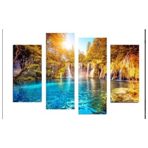 Touoilp full square Diamond Painting 4 Luiks Waterval 3