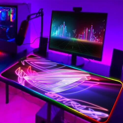 RGB Mouse Pad ASUS ROG Gaming Accessories Computer Large 900x400 Mousepad PC Gamer Completo Carpet Laptop Desk Mat LED Mausepad
