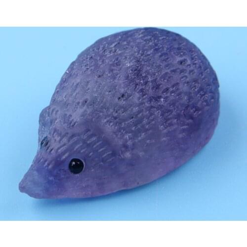 Random Natural Quartz Crystal Skull Carved Rainbow Colorful Fluorite Hedgehog Stone Healing Craft