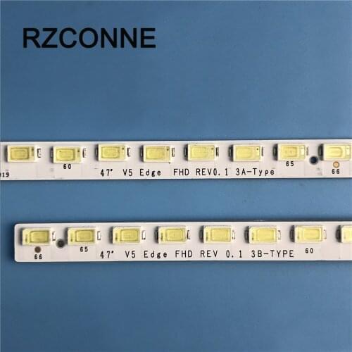 LED Strips 66leds for LG 47'' V5 Edge FHD REV 0.1 3A 3B-type 6920L-0089B 6920L-0089A 47E70RG LE47A300N 47LE5900 LC470EUH SC A1