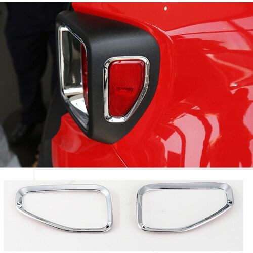 NHAUTP 1Pair Car Styling ABS Chrome Rear Tail Light Trim Frame Sticker For Jeep Renegade 2016