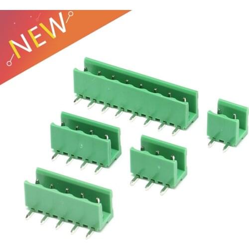 10pcs/Lot HT5.08 curved Needle Socket 2/3/4/5/8 Pin Terminals Plug 5.08mm Pitch PCB Connector Screw Terminal Block 300V 10A