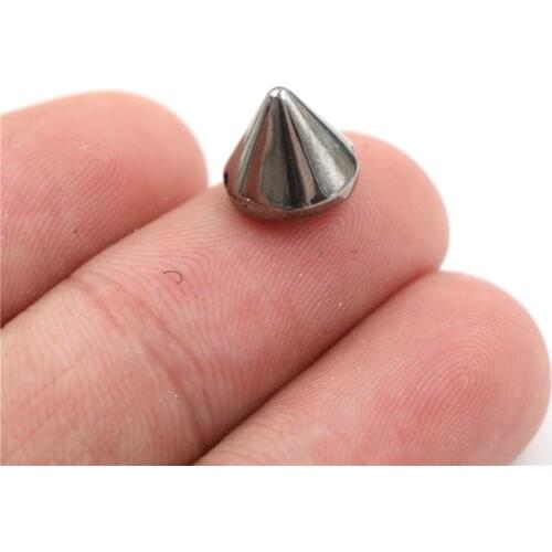 100 Pcs/lot Gold Silver Sew on Spike Rivet Studs Nail Punk Rock For Bags Dress Clothes DIY Bead Crafts Riveting Garment Wedding