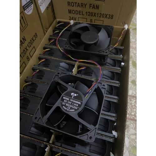 YD12038HBL DC 12V 1.34A 120x120x38mm 4-Wire Server Cooling Fan