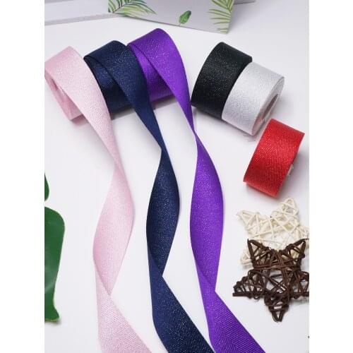 50 Yards 6MM/9MM/16MM Gold Edge Grosgrain Ribbon For Hair Bows/ Gift Packaging DIY Handmade Materials