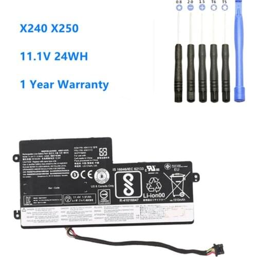 Laptop Battery 45N1110 For Lenovo ThinkPad T440 T440S T450 T450S X240 X250 X260 X270 45N1108 45N1109 45N1111 11.1V 24WH
